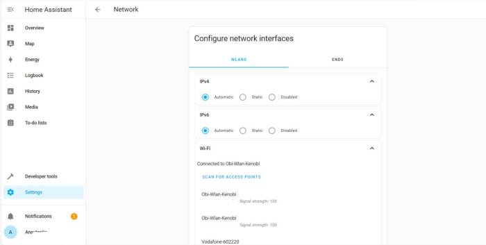 Network configuration