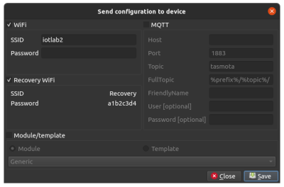  Tasmotizer - Send config