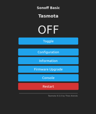  Tasmota Mainpage